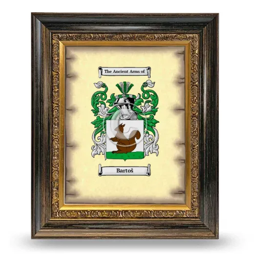Bartoš Coat of Arms Framed - Heirloom