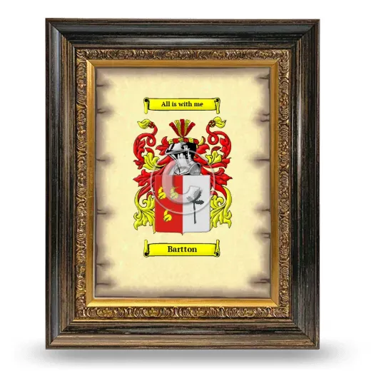 Bartton Coat of Arms Framed - Heirloom