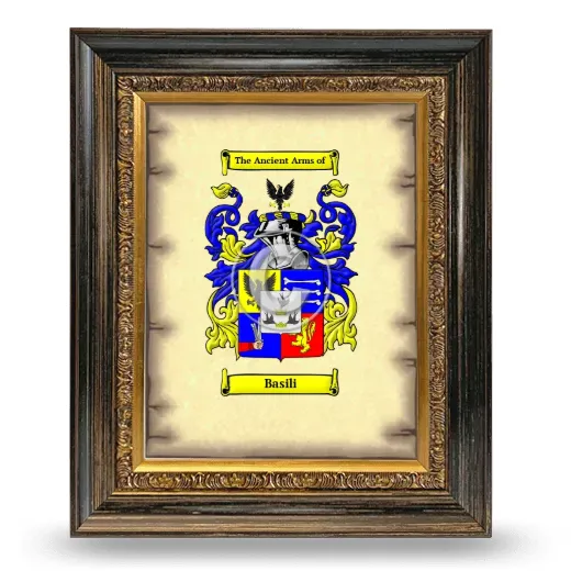 Basili Coat of Arms Framed - Heirloom