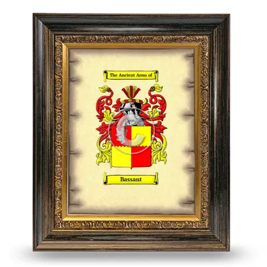 Bassant Coat of Arms Framed - Heirloom