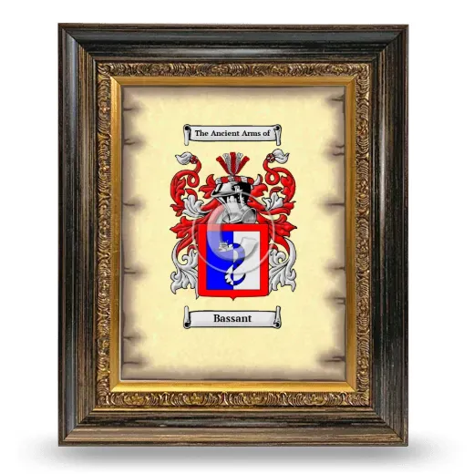 Bassant Coat of Arms Framed - Heirloom