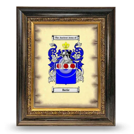 Batie Coat of Arms Framed - Heirloom