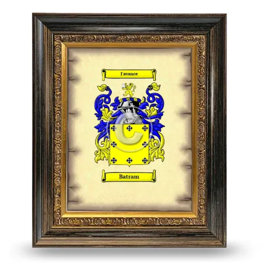 Batram Coat of Arms Framed - Heirloom