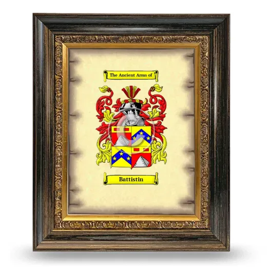 Battistin Coat of Arms Framed - Heirloom