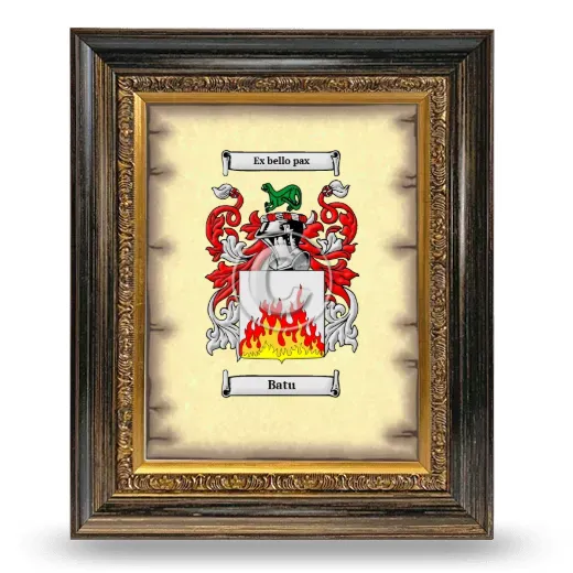 Batu Coat of Arms Framed - Heirloom