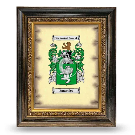 Baueridge Coat of Arms Framed - Heirloom