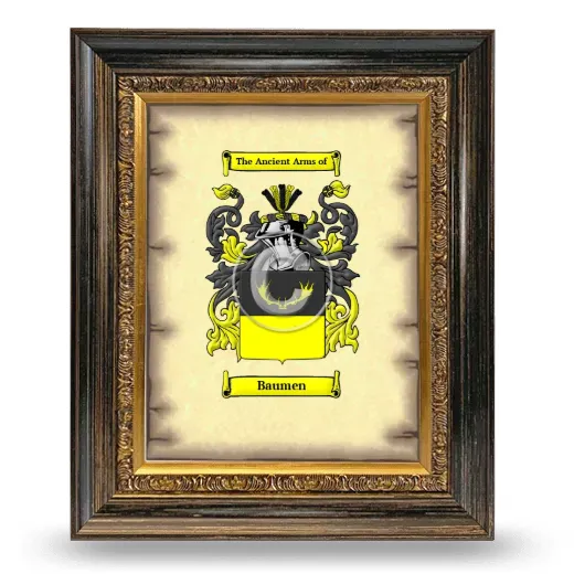 Baumen Coat of Arms Framed - Heirloom