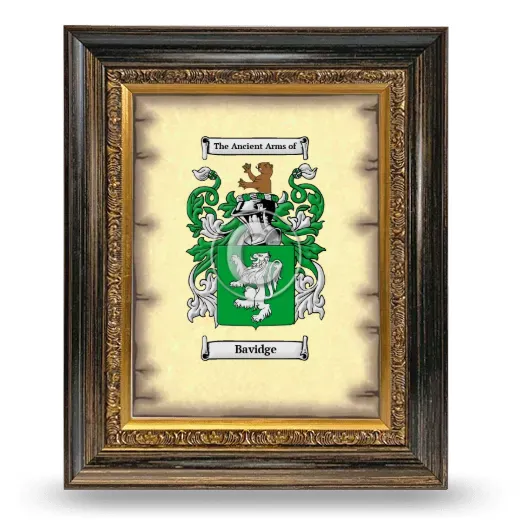 Bavidge Coat of Arms Framed - Heirloom