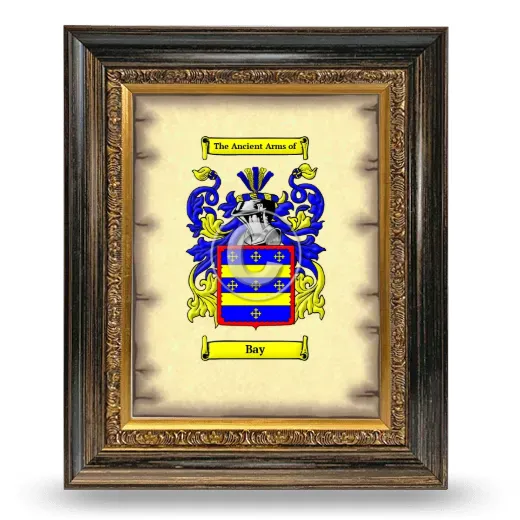 Bay Coat of Arms Framed - Heirloom