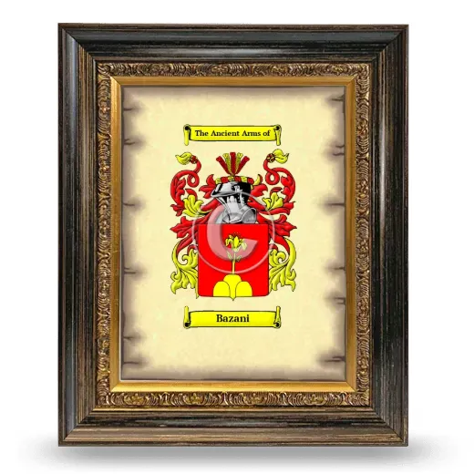 Bazani Coat of Arms Framed - Heirloom