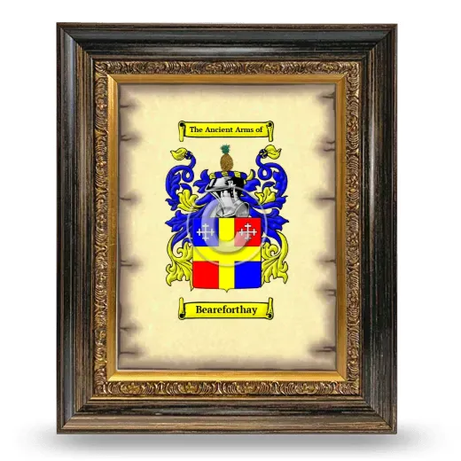 Beareforthay Coat of Arms Framed - Heirloom