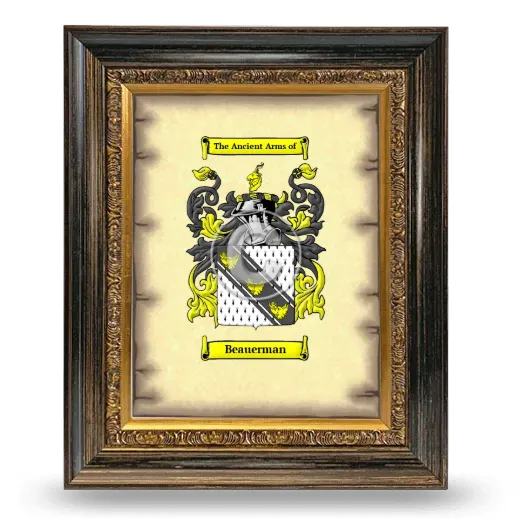 Beauerman Coat of Arms Framed - Heirloom