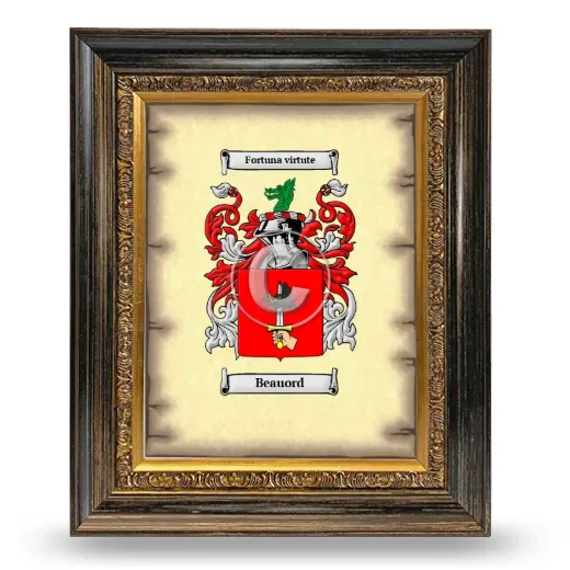 Beauord Coat of Arms Framed - Heirloom