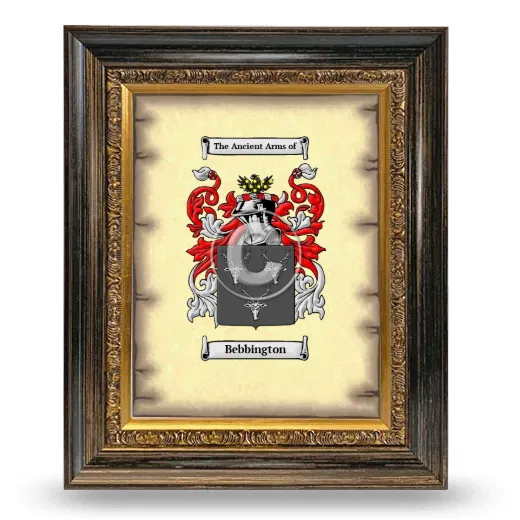Bebbington Coat of Arms Framed - Heirloom
