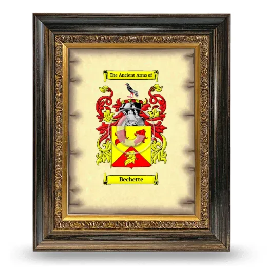 Bechette Coat of Arms Framed - Heirloom