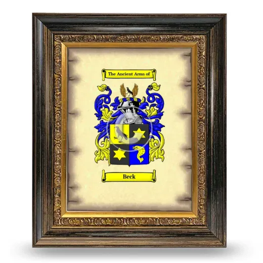 Beck Coat of Arms Framed - Heirloom