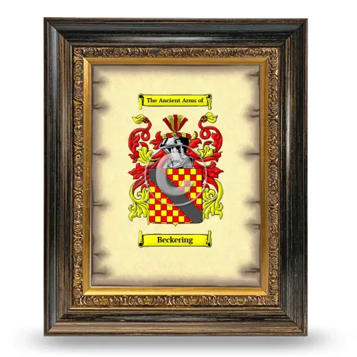 Beckering Coat of Arms Framed - Heirloom