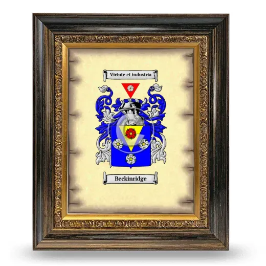 Beckinridge Coat of Arms Framed - Heirloom