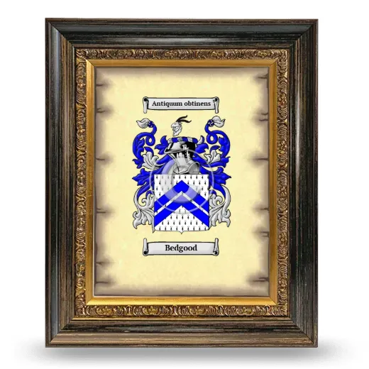 Bedgood Coat of Arms Framed - Heirloom