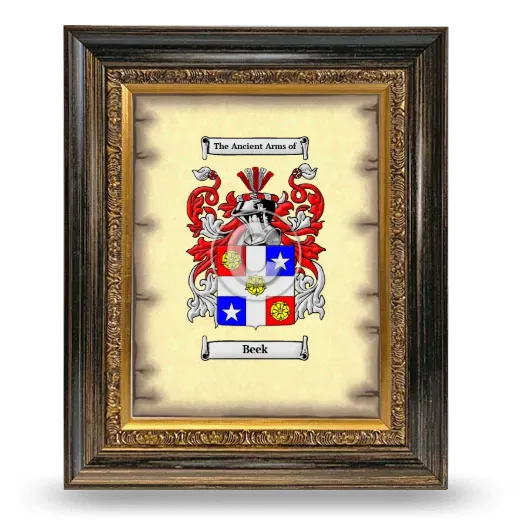 Beek Coat of Arms Framed - Heirloom