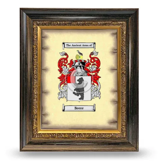 Beere Coat of Arms Framed - Heirloom