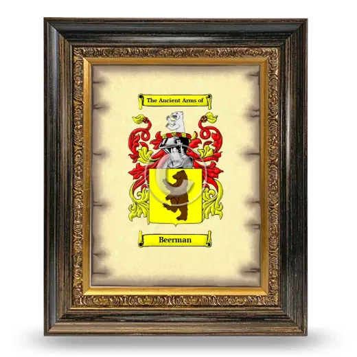 Beerman Coat of Arms Framed - Heirloom