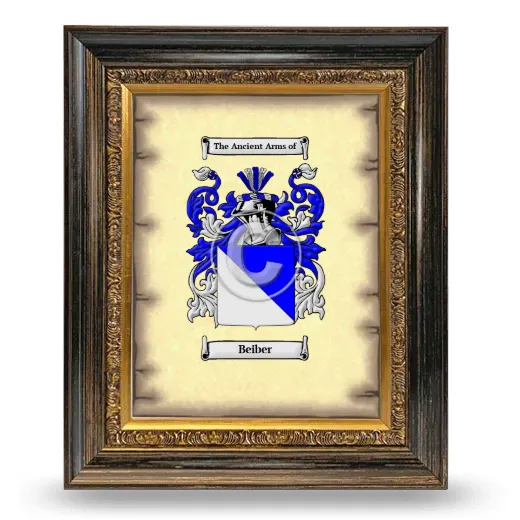 Beiber Coat of Arms Framed - Heirloom
