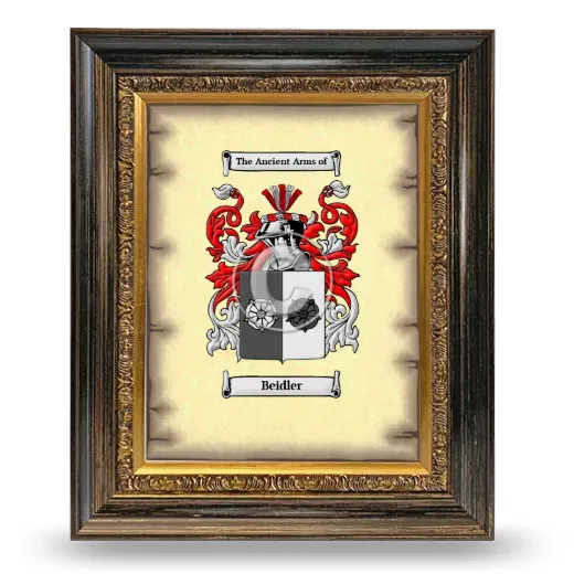 Beidler Coat of Arms Framed - Heirloom