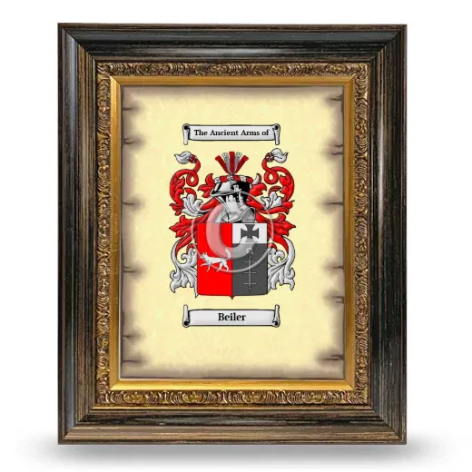 Beiler Coat of Arms Framed - Heirloom