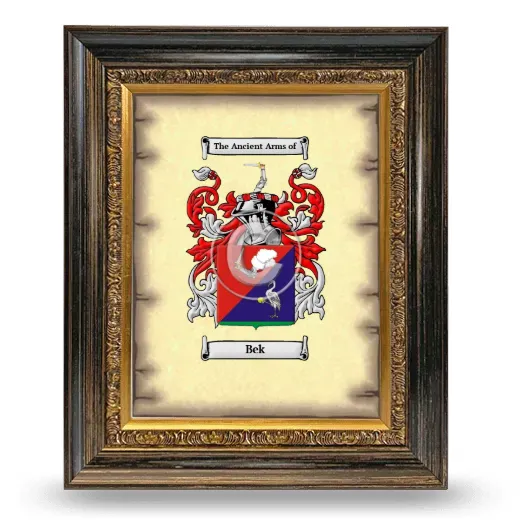 Bek Coat of Arms Framed - Heirloom