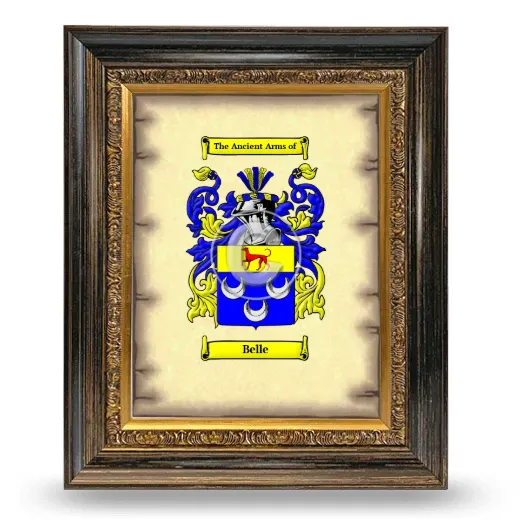 Belle Coat of Arms Framed - Heirloom