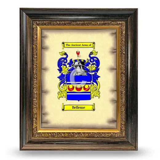 Belleme Coat of Arms Framed - Heirloom