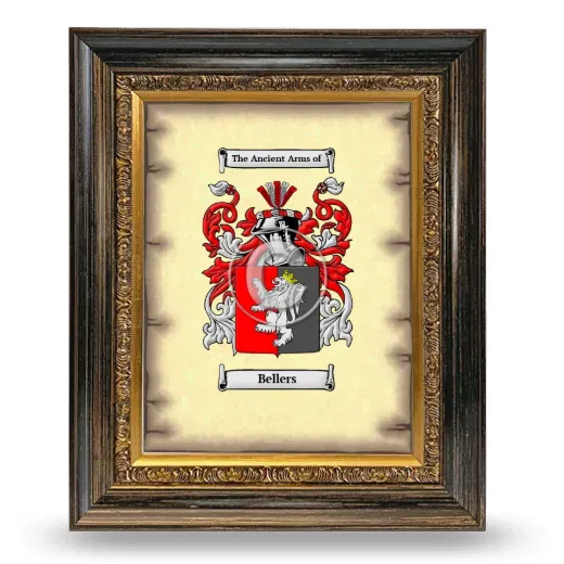 Bellers Coat of Arms Framed - Heirloom