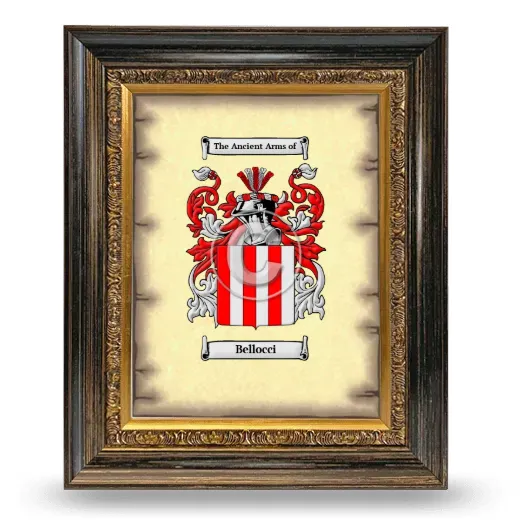 Bellocci Coat of Arms Framed - Heirloom