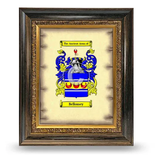 Bellomey Coat of Arms Framed - Heirloom