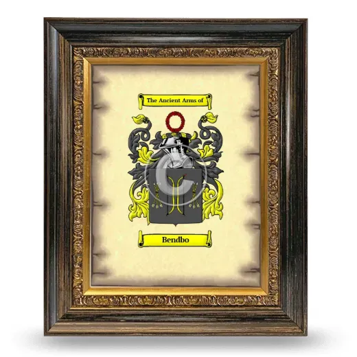 Bendbo Coat of Arms Framed - Heirloom