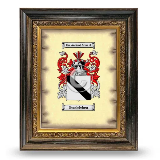 Bendeleben Coat of Arms Framed - Heirloom