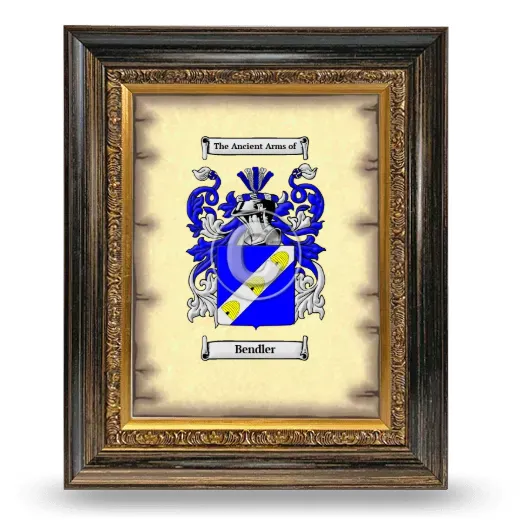 Bendler Coat of Arms Framed - Heirloom