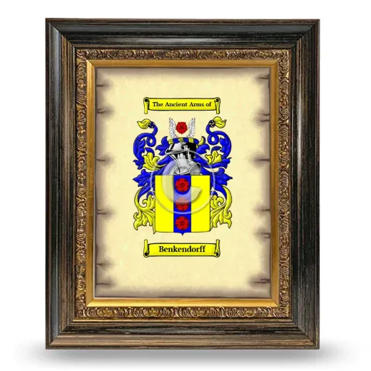 Benkendorff Coat of Arms Framed - Heirloom