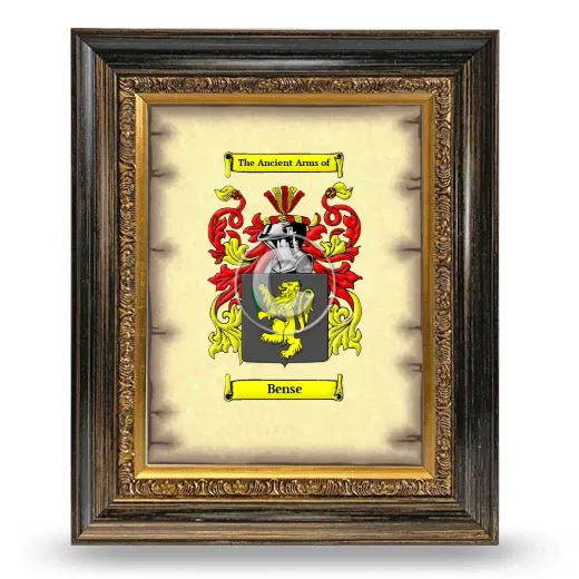 Bense Coat of Arms Framed - Heirloom