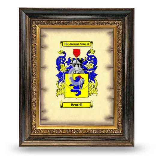 Bentell Coat of Arms Framed - Heirloom