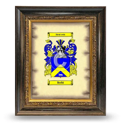 Berbi Coat of Arms Framed - Heirloom