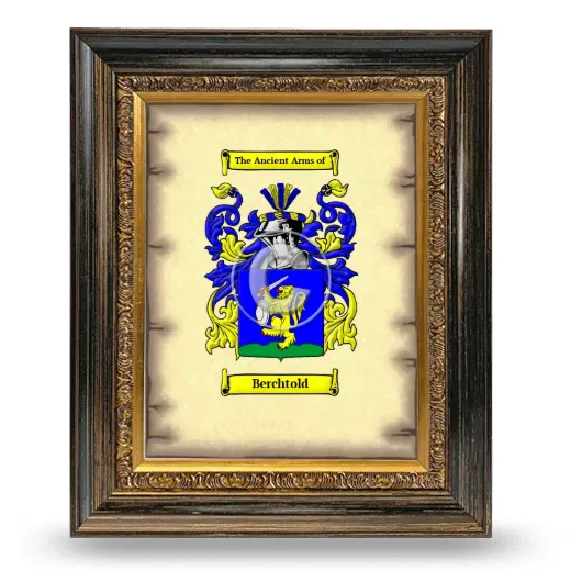 Berchtold Coat of Arms Framed - Heirloom