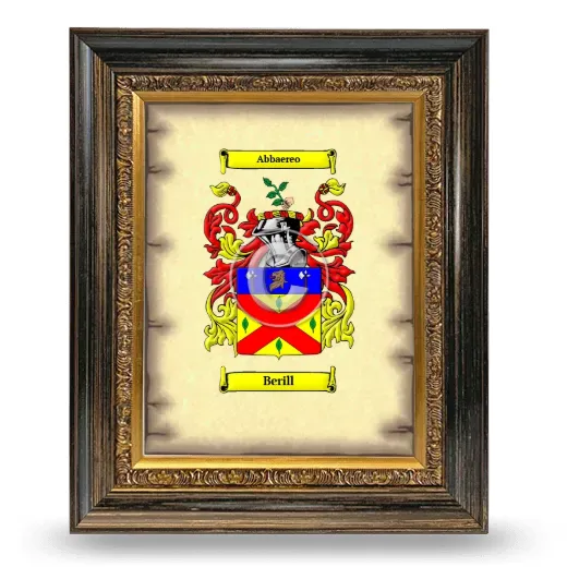 Berill Coat of Arms Framed - Heirloom