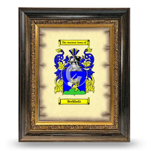 Berkholz Coat of Arms Framed - Heirloom