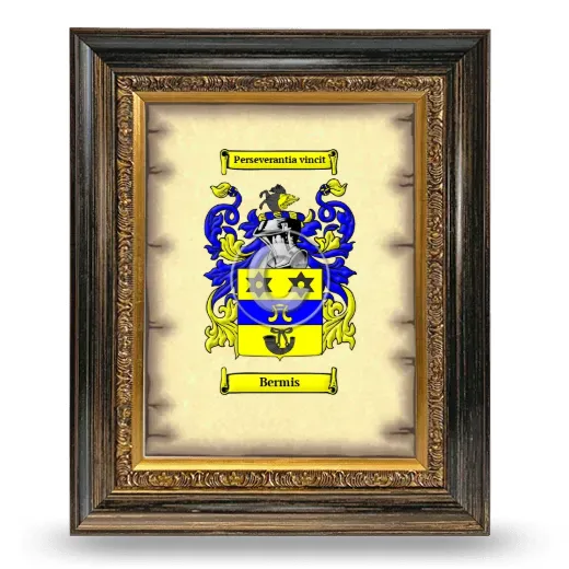 Bermis Coat of Arms Framed - Heirloom