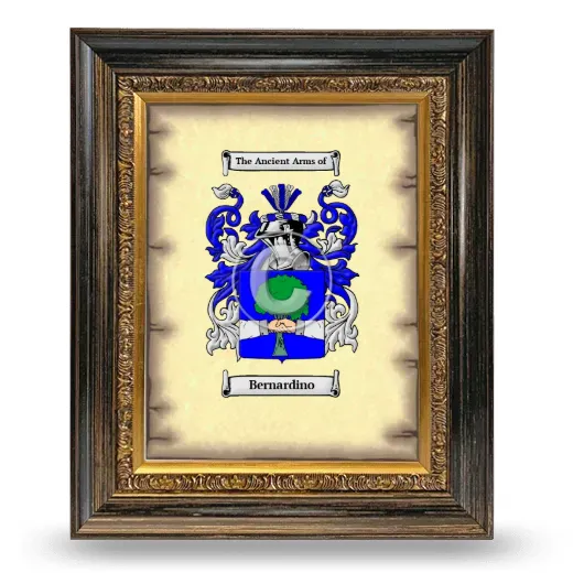 Bernardino Coat of Arms Framed - Heirloom