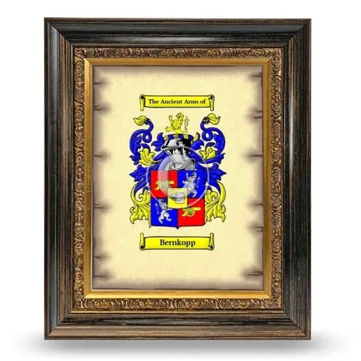 Bernkopp Coat of Arms Framed - Heirloom