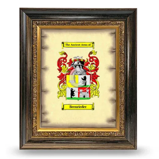 Bernrieder Coat of Arms Framed - Heirloom