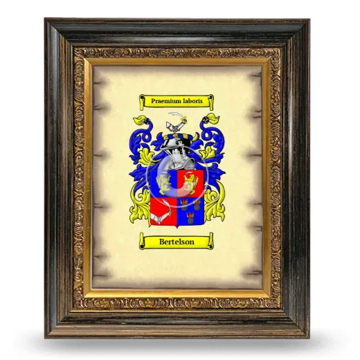 Bertelson Coat of Arms Framed - Heirloom